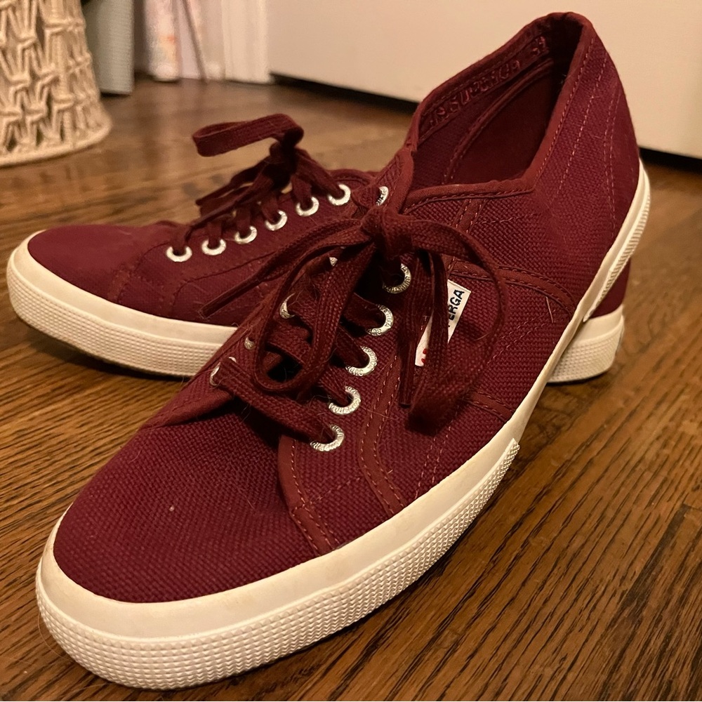 Superga 2750 Cotu Classic Sneakers - Red - EUC Size 42